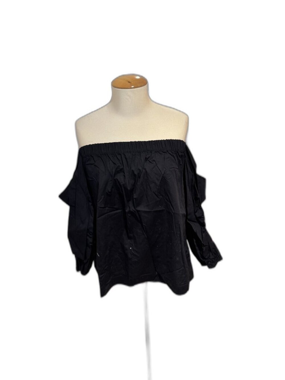 1.STATE Black Off-Shoulder 3/4-Sleeve Top - S